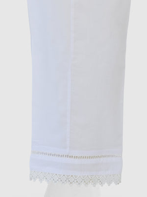 Women White Lawn Trouser - OWSP-2211029-1