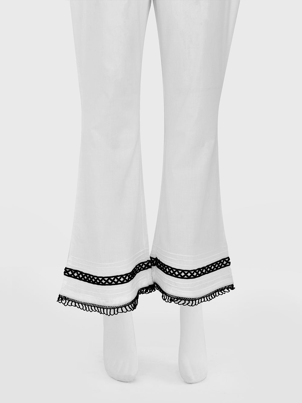 Women White Lawn Trouser - OWBBP-2109012