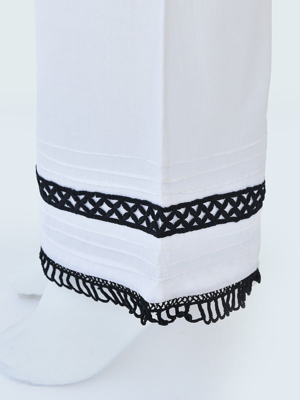 Women White Lawn Trouser - OWBBP-2109012