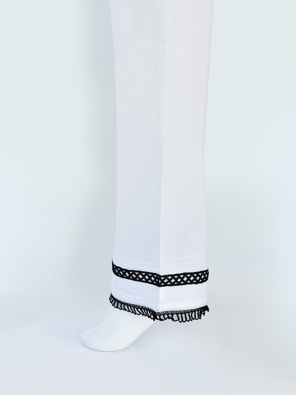 Women White Lawn Trouser - OWBBP-2109012