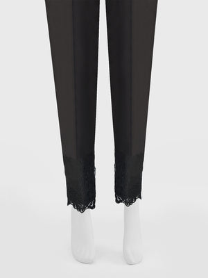 Women Black Lawn Trouser - OWESP-2206032