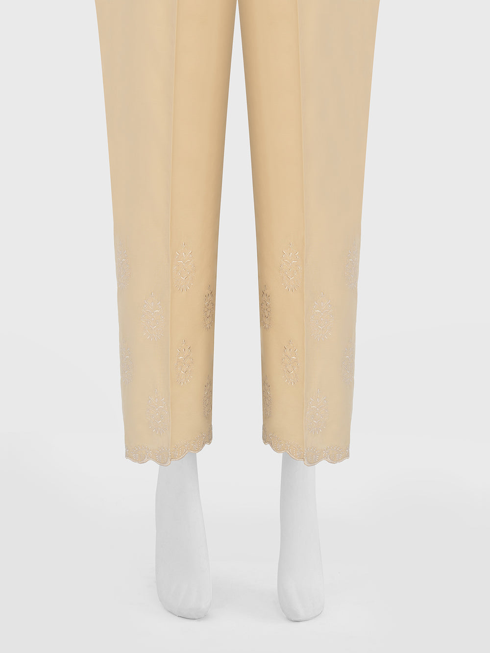 Women Beige Lawn Trouser - OWESP-2206033-1