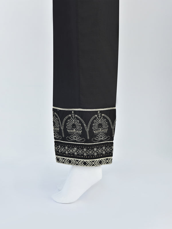 Women Black Lawn Trouser - OWESP-2301029-2