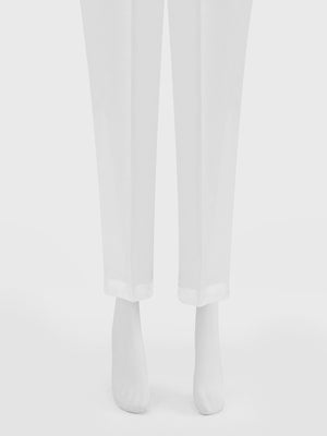 Women White Cambric Trouser - OWSP-1907307