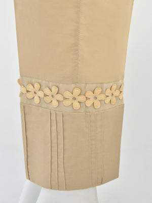 Women Beige Cambric Trouser - OWSP-2206038-1