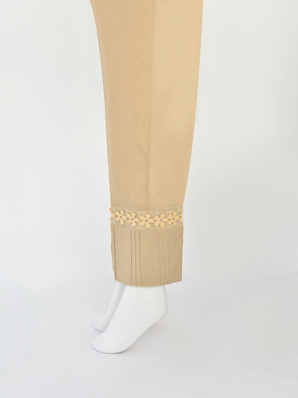 Women Beige Cambric Trouser - OWSP-2206038-1
