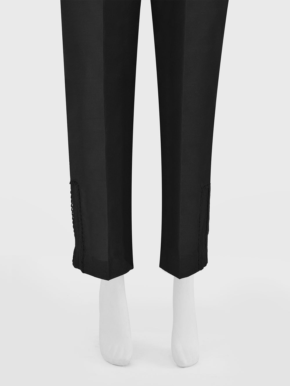 Women Black Silk Blend Trouser - OWSP-2208028