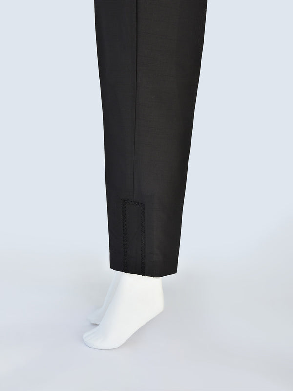 Women Black Silk Blend Trouser - OWSP-2208028