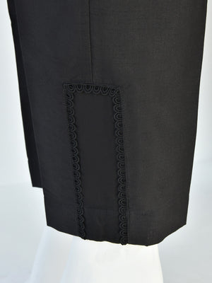 Women Black Silk Blend Trouser - OWSP-2208028