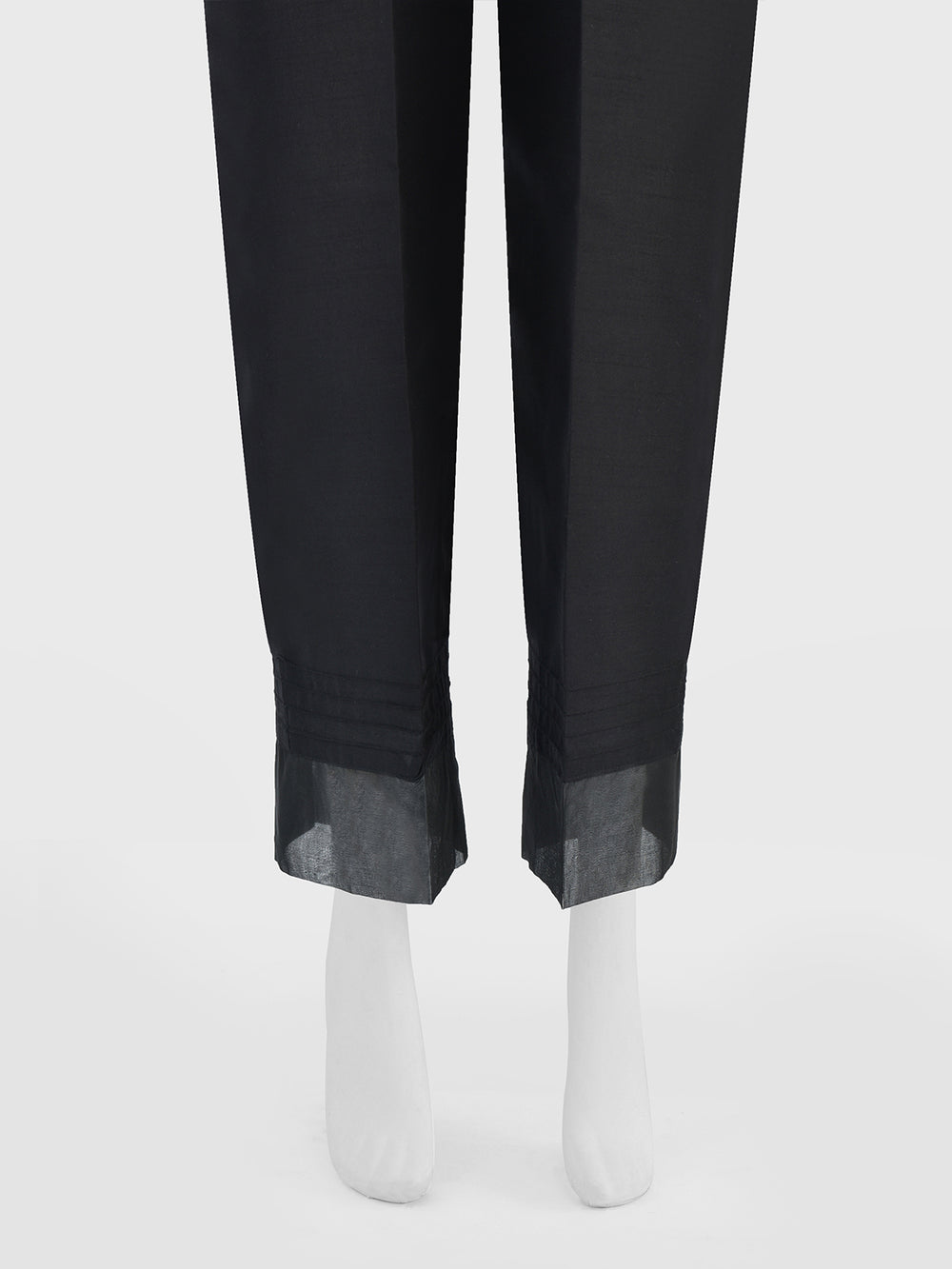 Women Black Silk Blend Trouser - OWSP-2208030