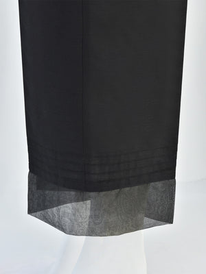 Women Black Silk Blend Trouser - OWSP-2208030