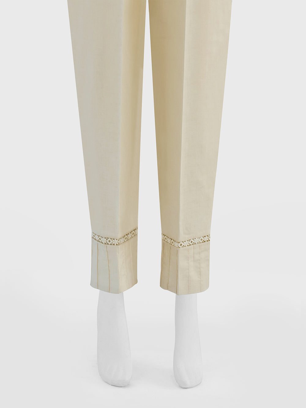 Women Off White Lawn Trouser - OWSP-2310040-1