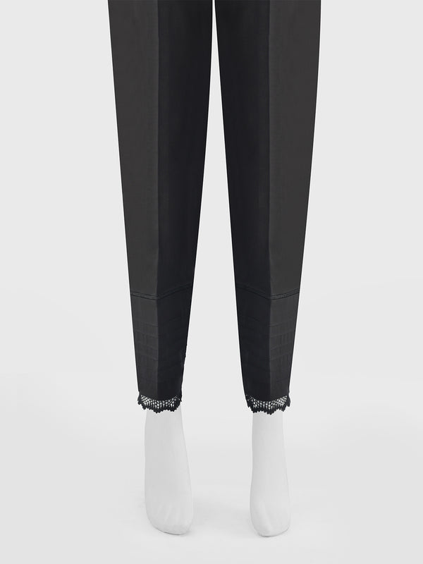 Women Black Lawn Trouser - OWSP-2310040