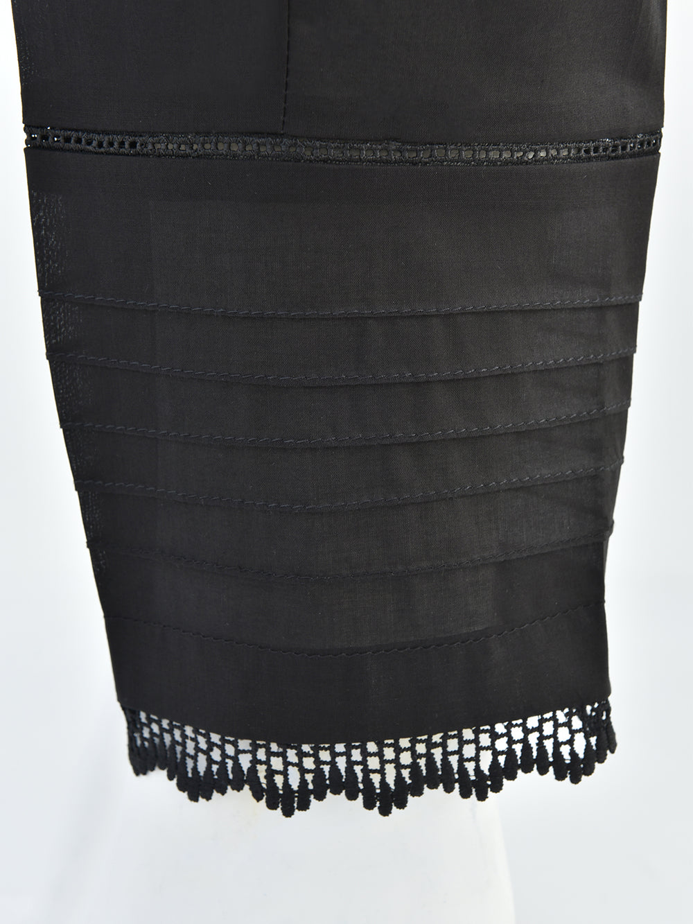 Women Black Lawn Trouser - OWSP-2310040