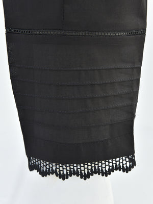Women Black Lawn Trouser - OWSP-2310040