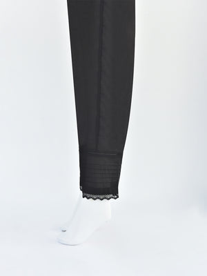 Women Black Lawn Trouser - OWSP-2310040