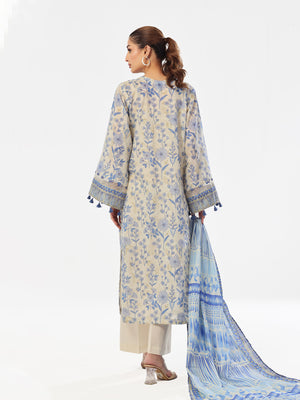 3PCs Embroidered Pret & Unstitched Suit Masoori Lawn Blue