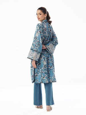 2Pc Embroidered Pret & Unstitched Shirt Trouser Maisoori Lawn Blue