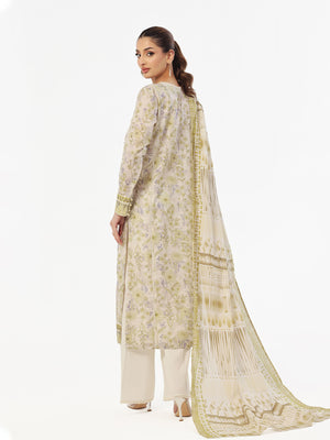 3PCs Embroidered Pret & Unstitched Suit Masoori Lawn Mehndi