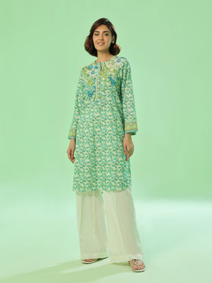 1PC Printed Pret & Unstitched Lawn Green