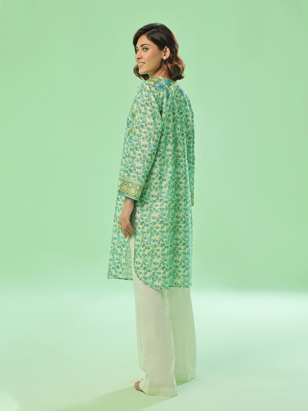1PC Printed Pret & Unstitched Lawn Green