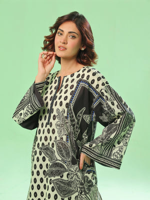 1PC Printed Pret & Unstitched Lawn Black