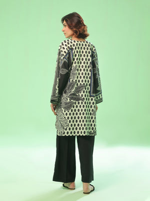 1PC Printed Pret & Unstitched Lawn Black