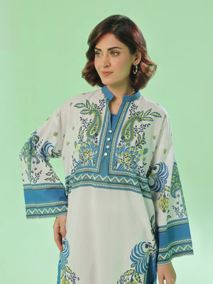 1PC Printed Pret & Unstitched Lawn Blue